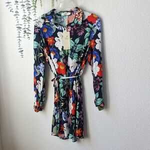Floral Print Women's Dress - Multicolor